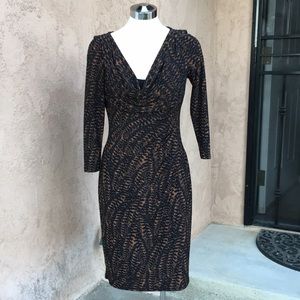 Ralph Lauren Dress Size 4 Swoop Neck Long Sleeve